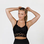 Juliette Deluxe Racerback Lace Bralette - Black