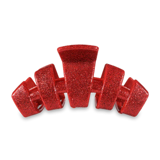 Classic Teleties Large Clip - Red Glitter