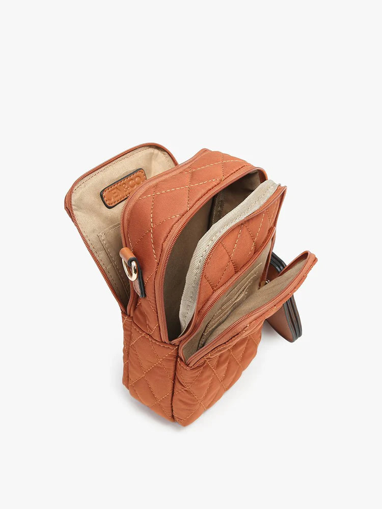 Parker Quilted Crossbody - Tan