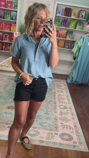 On Our Way Denim Tunic Top