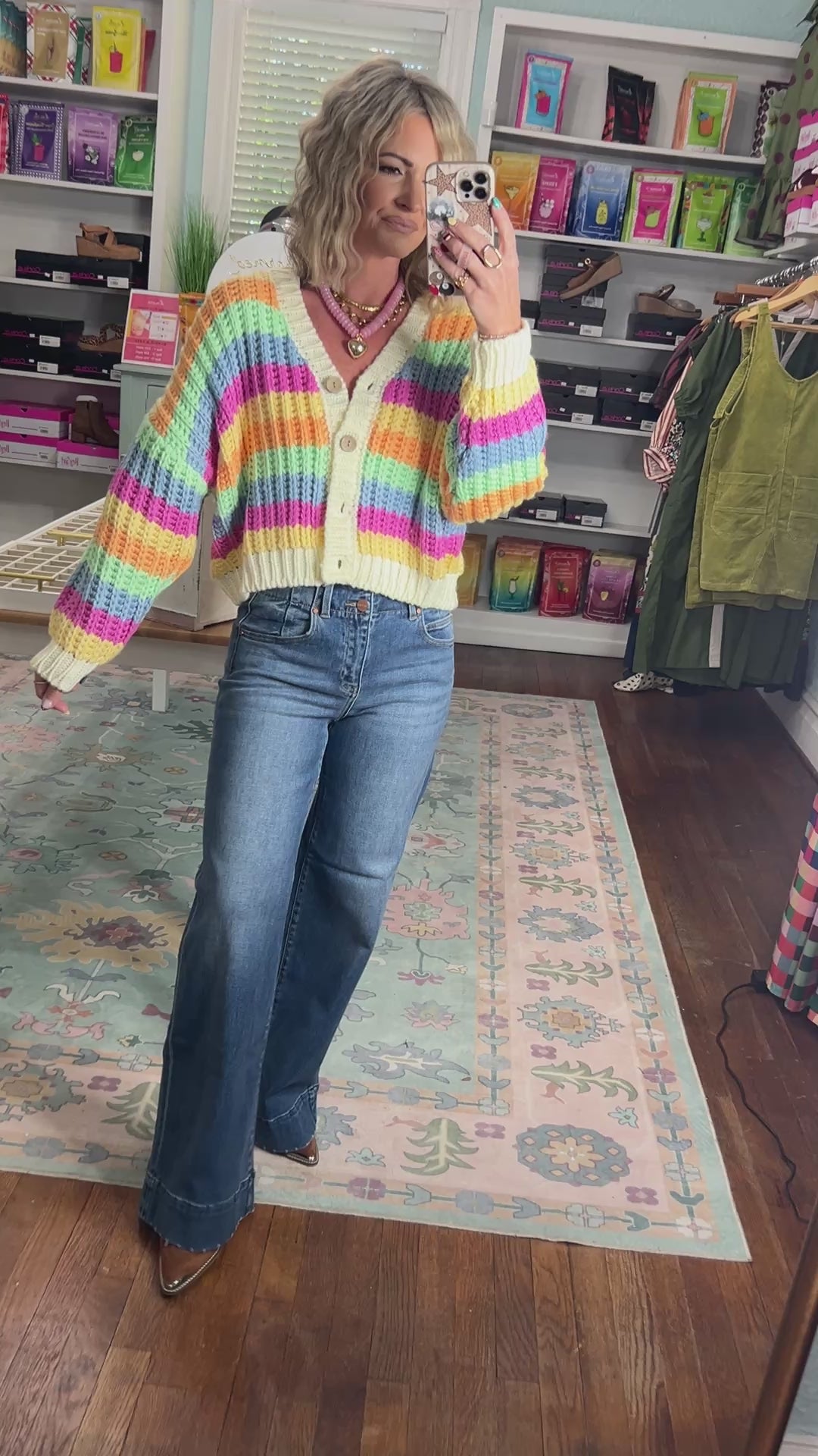 Hidden Joys Rainbow Cardigan