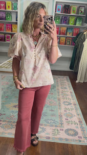 Blush Garden Floral Top