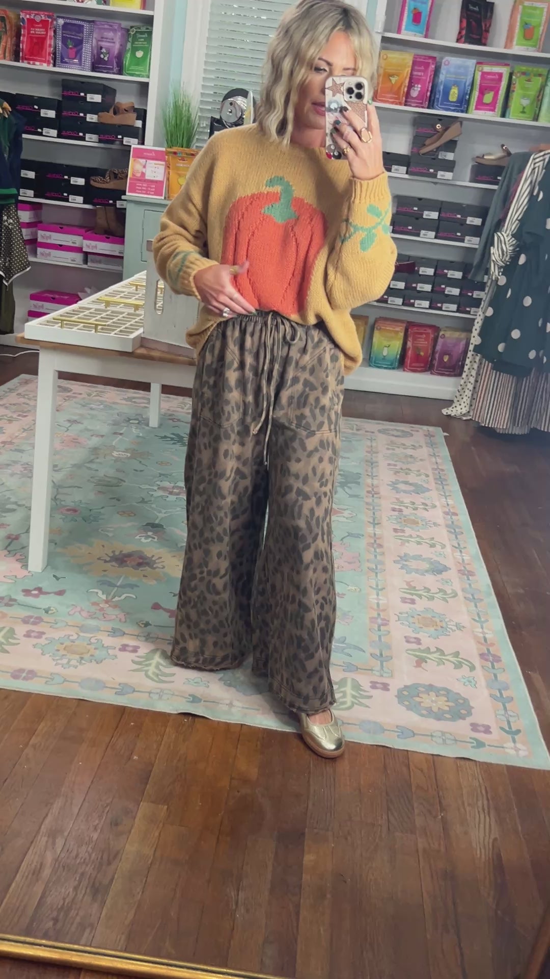 Untamed Roar Washed Terry Knit Pants