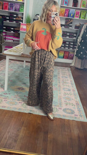 Untamed Roar Washed Terry Knit Pants