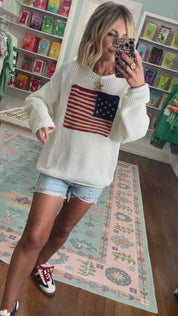 Stars, Stripes, and Styles Sweater Top