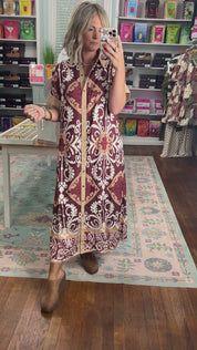 Brunch Date Midi Dress - Cinnamon