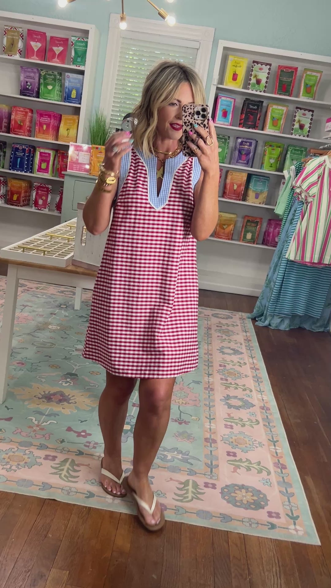 Americana Dream Gingham Mini Dress