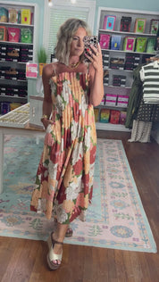 Moody Blooms Midi Dress