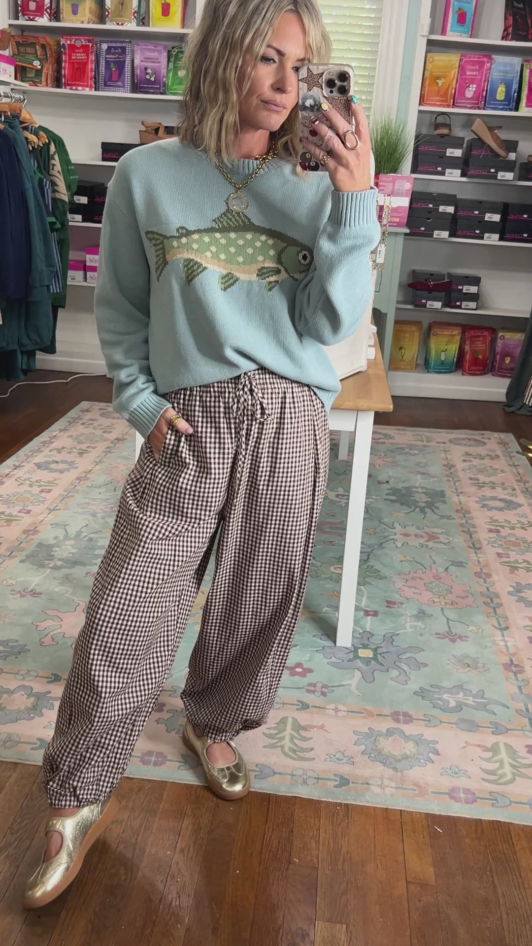 Made For Days Like This Gingham Pants - Brown