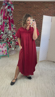 Magic Within Puff Sleeve Midi Dress