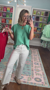 Beyond the Rainbow Crew Neck Top - Ruby