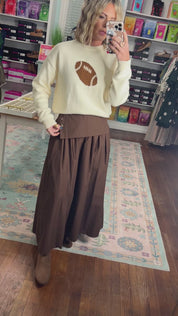 Easy Living Midi Skirt - Brown