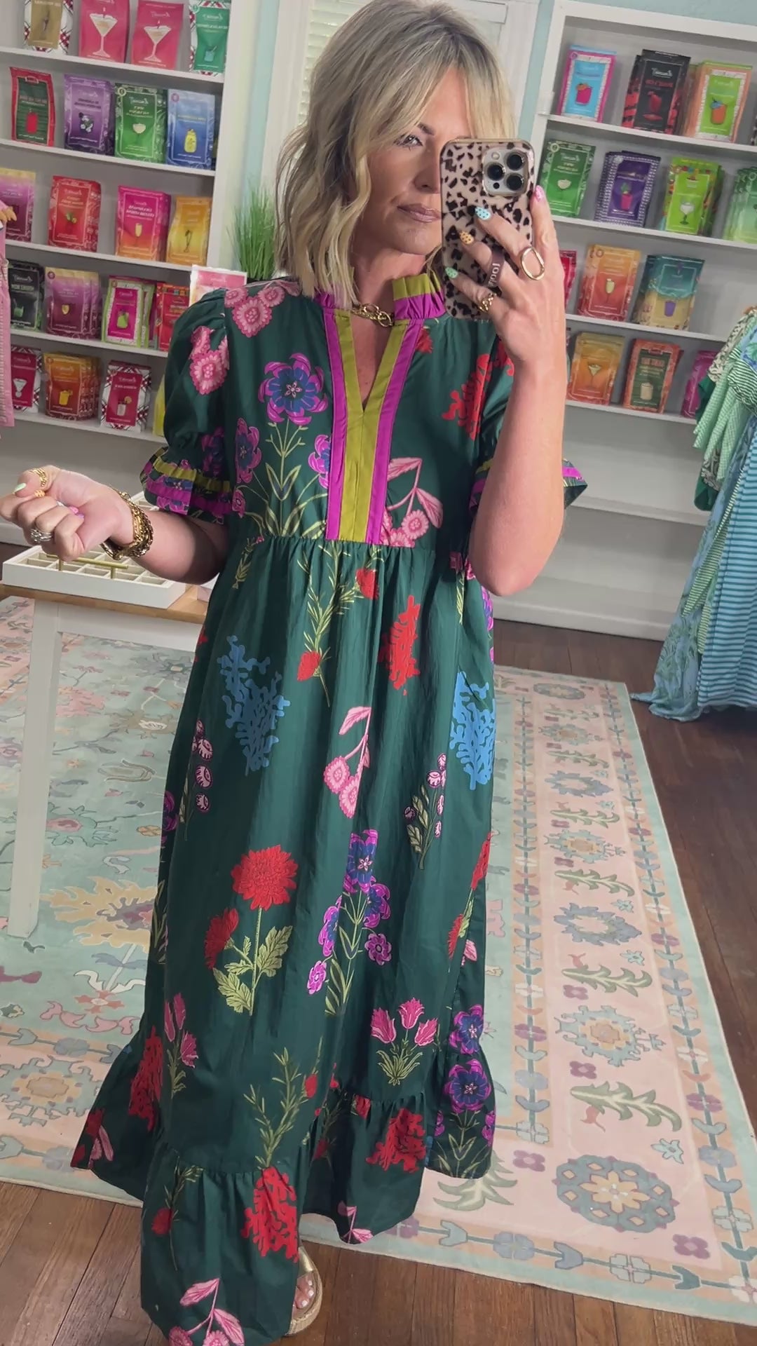 Front Porch Petals Floral Midi Dress