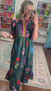 Front Porch Petals Floral Midi Dress