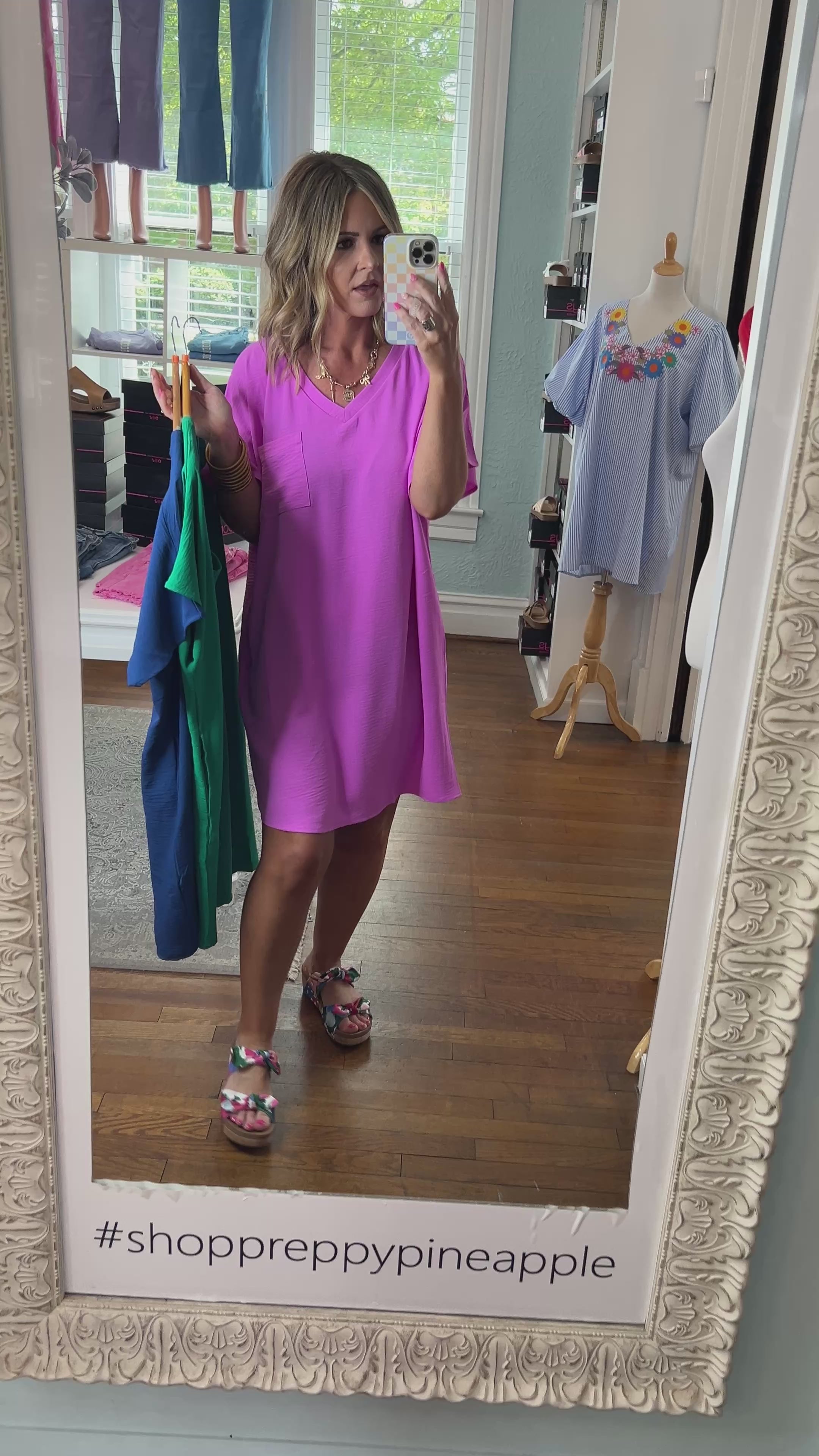 There She Goes Woven Dress - Mauve