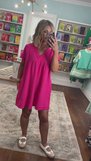 True Connection Dress - Dk Pink