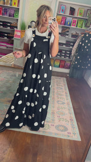 Effortlessly Spotted Tiered Jumpsuit