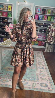 Midnight Meadow Floral Dress - Black Mix