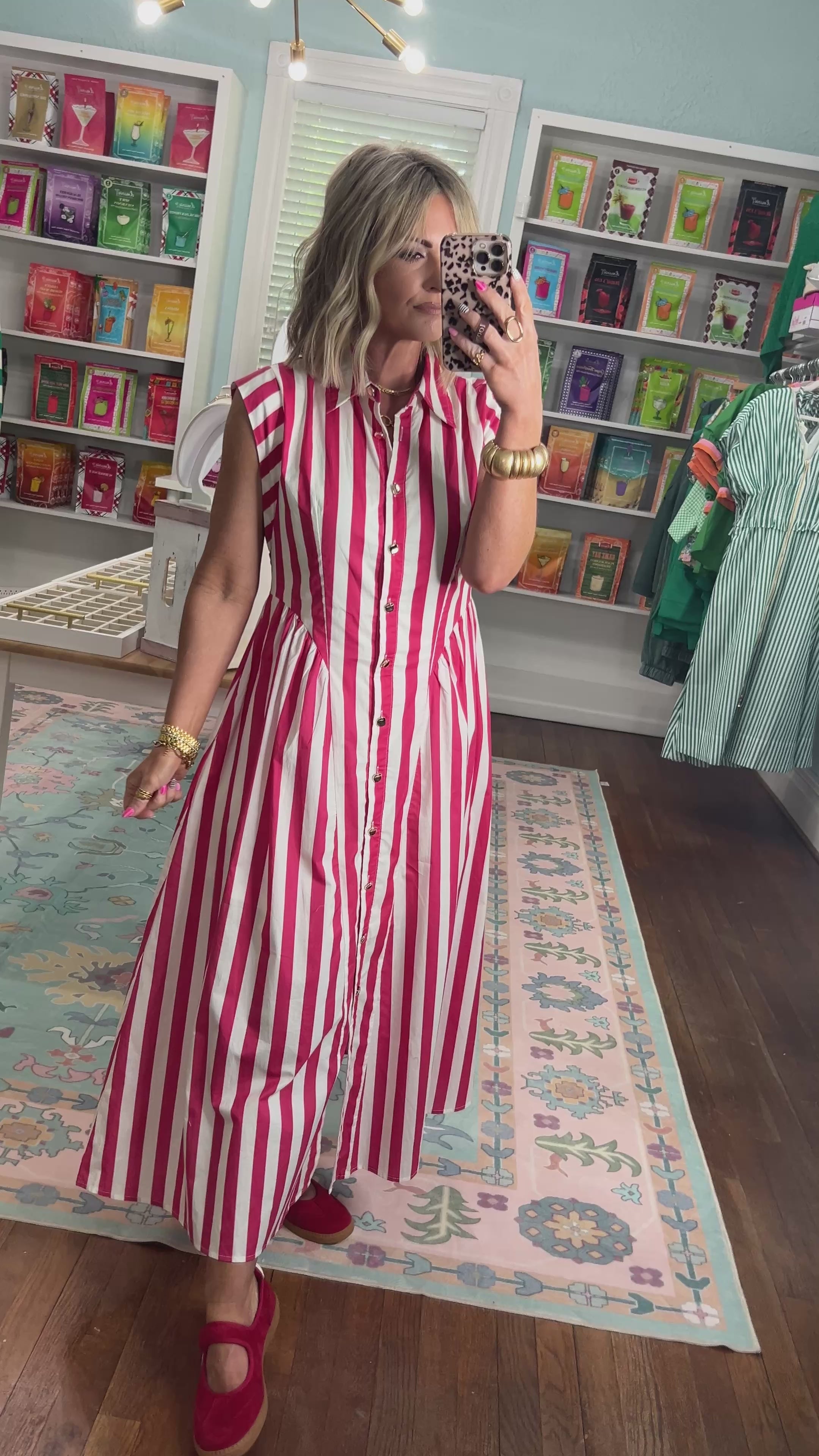 Weekend Wandered Striped Midi Dress
