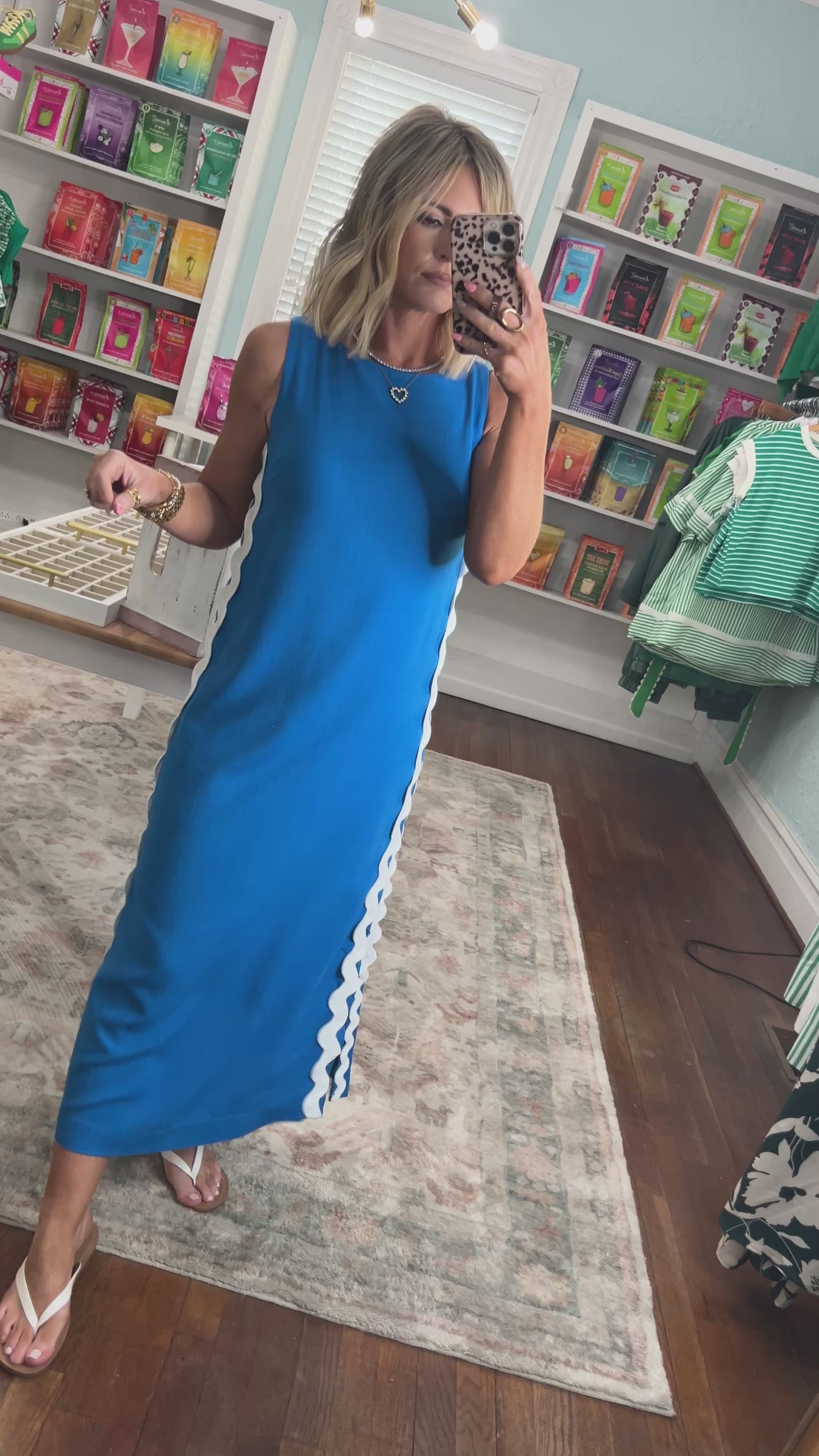 Vineyard Charm Linen Midi Dress