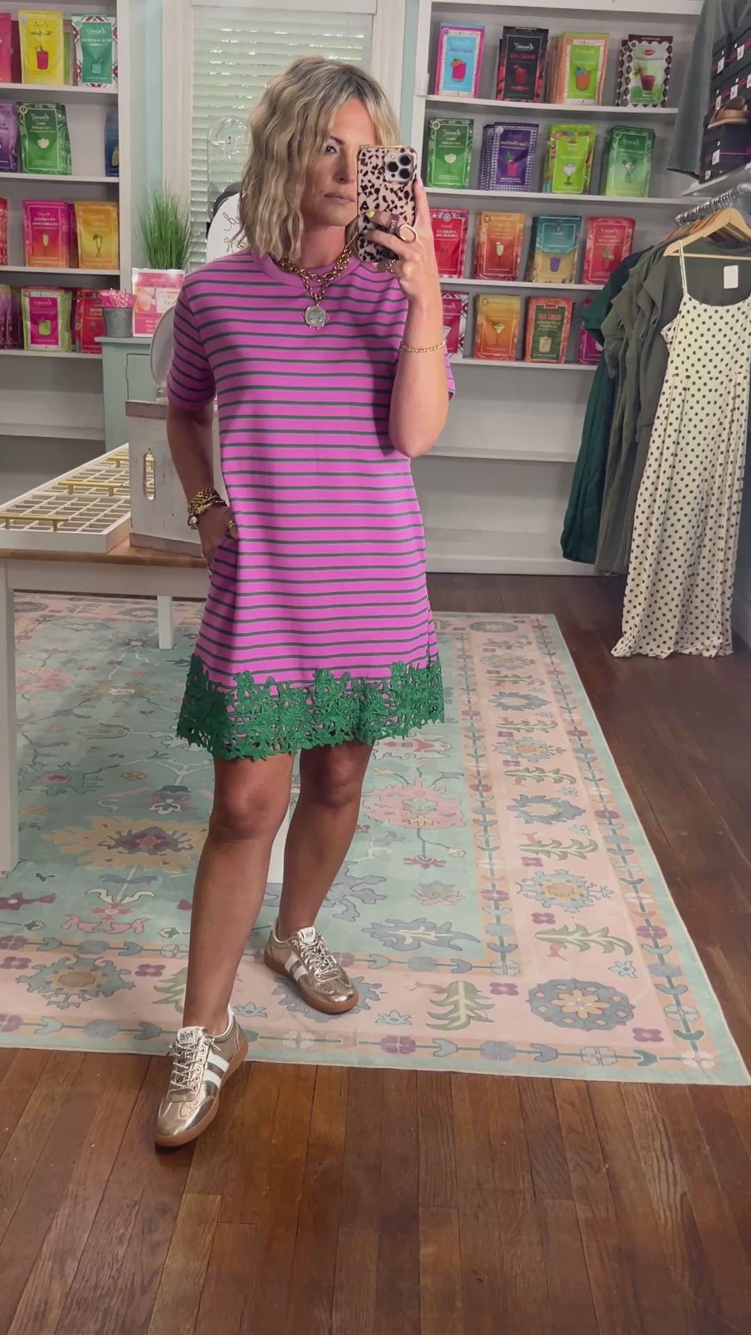 For Once In My Life Stripe Mini Dress - Orchid