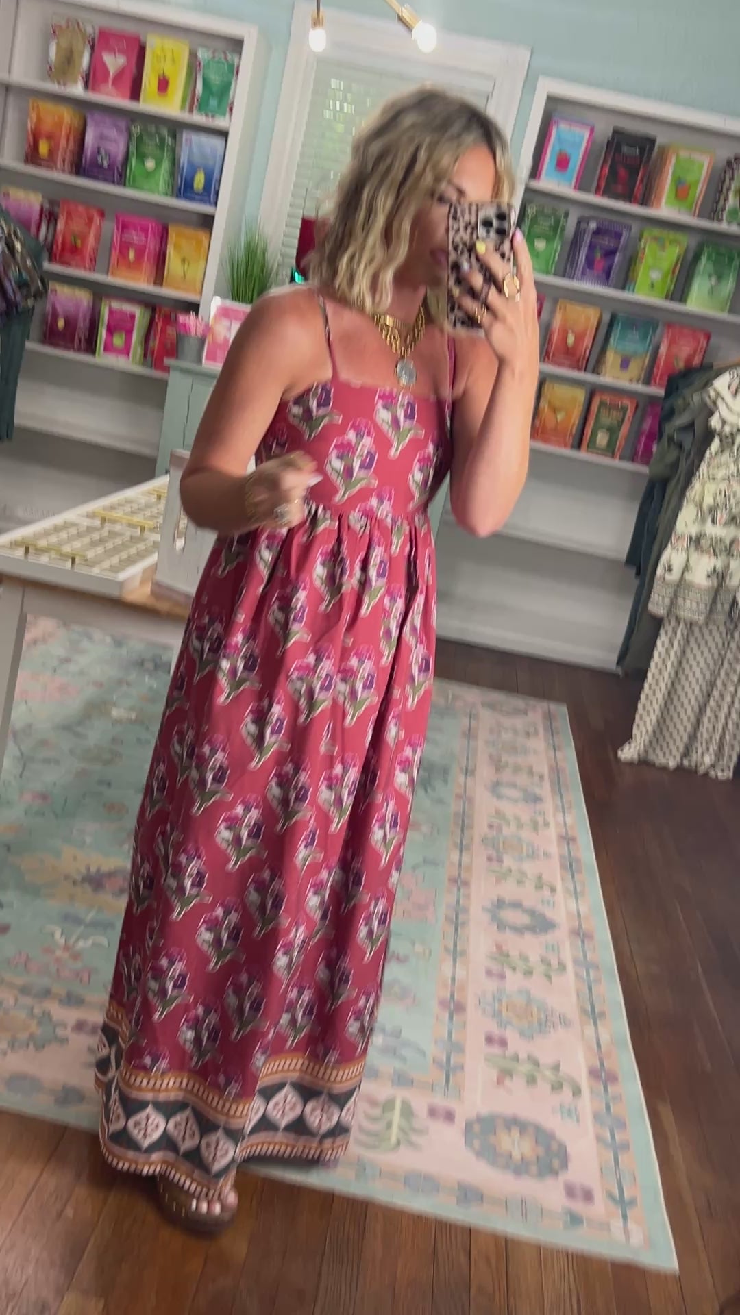 English Rose Floral Print Maxi