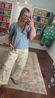 Lovely Outlook Denim Top