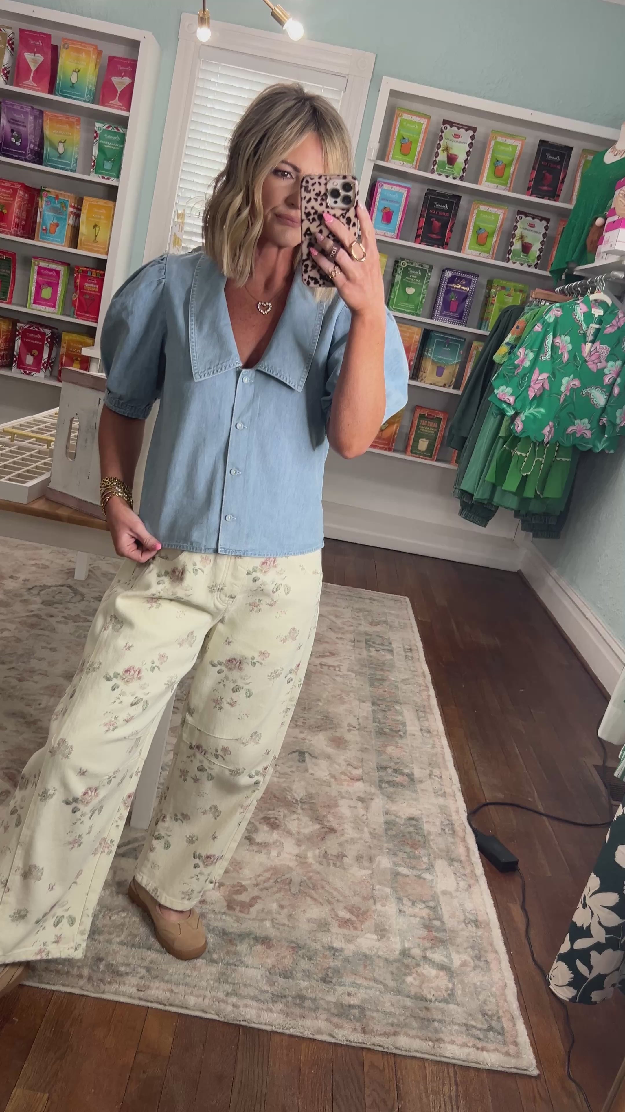 Lovely Outlook Denim Top