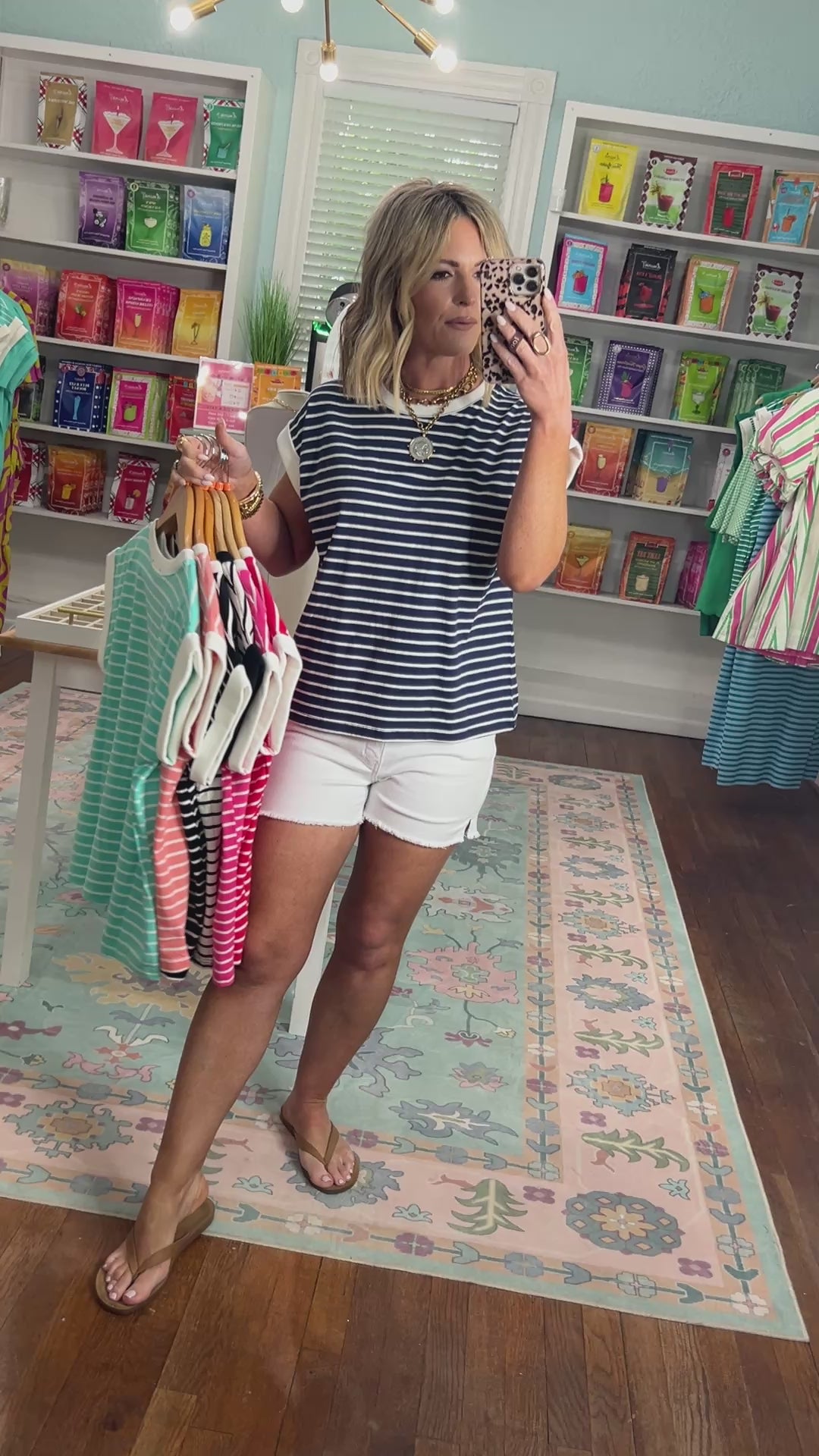 My Way Stripe Top - Black