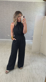 My Exciting News Jumpsuit - Black