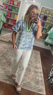 Spring Sweetheart Floral Print Top