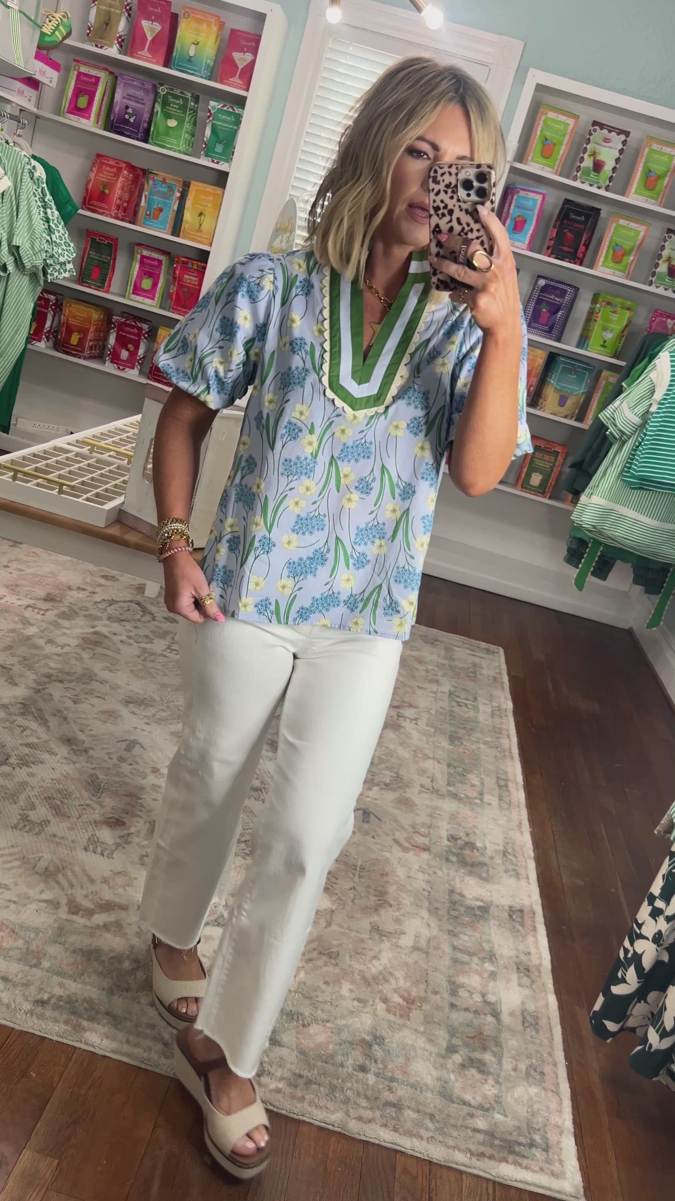 Spring Sweetheart Floral Print Top