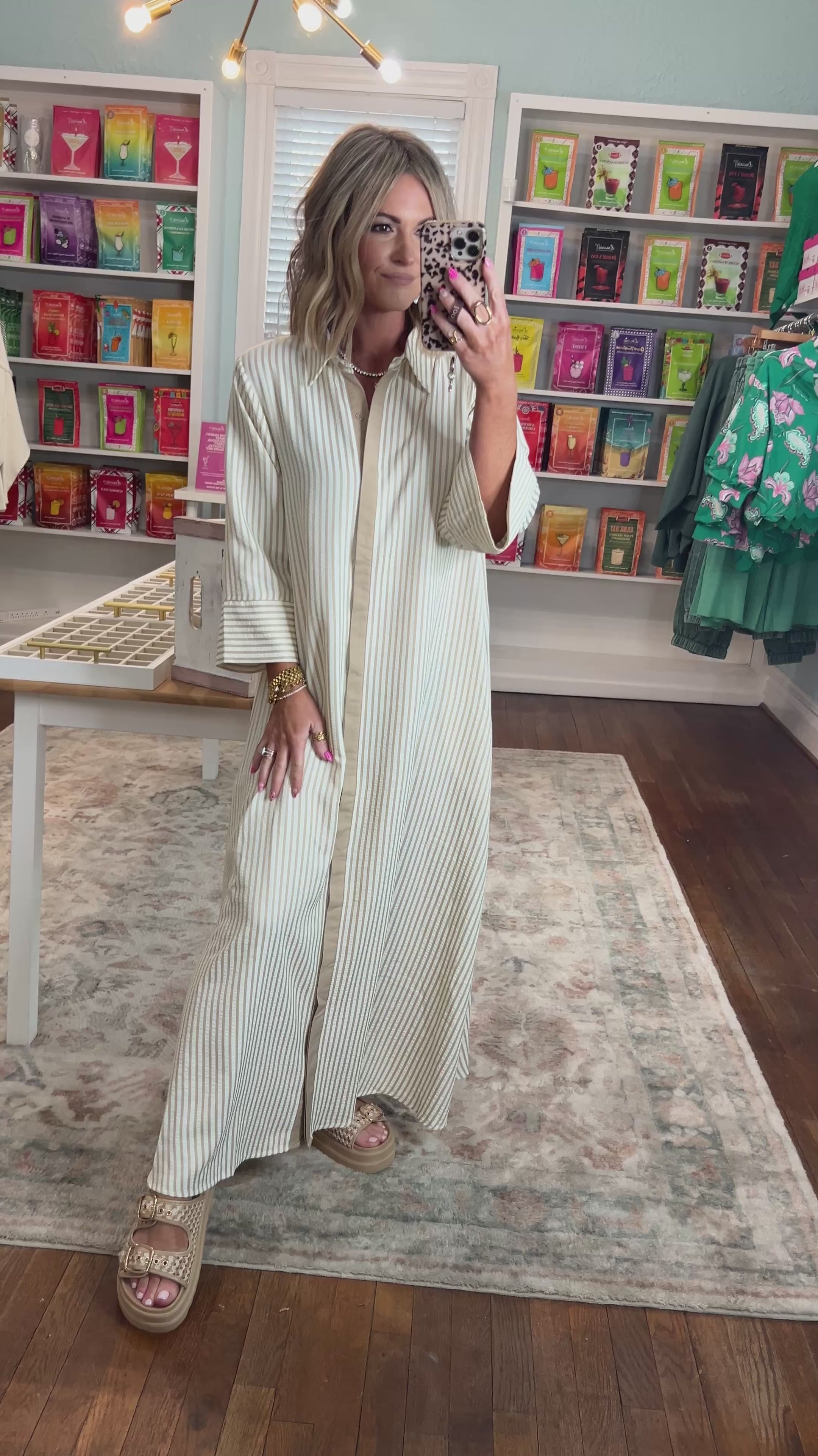 Just Say So Striped Midi Dress - Blue