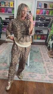 Take a Chance Animal Print TOP - Ecru