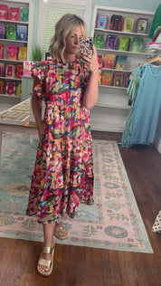 Wildflower Weekend Floral Midi Dress