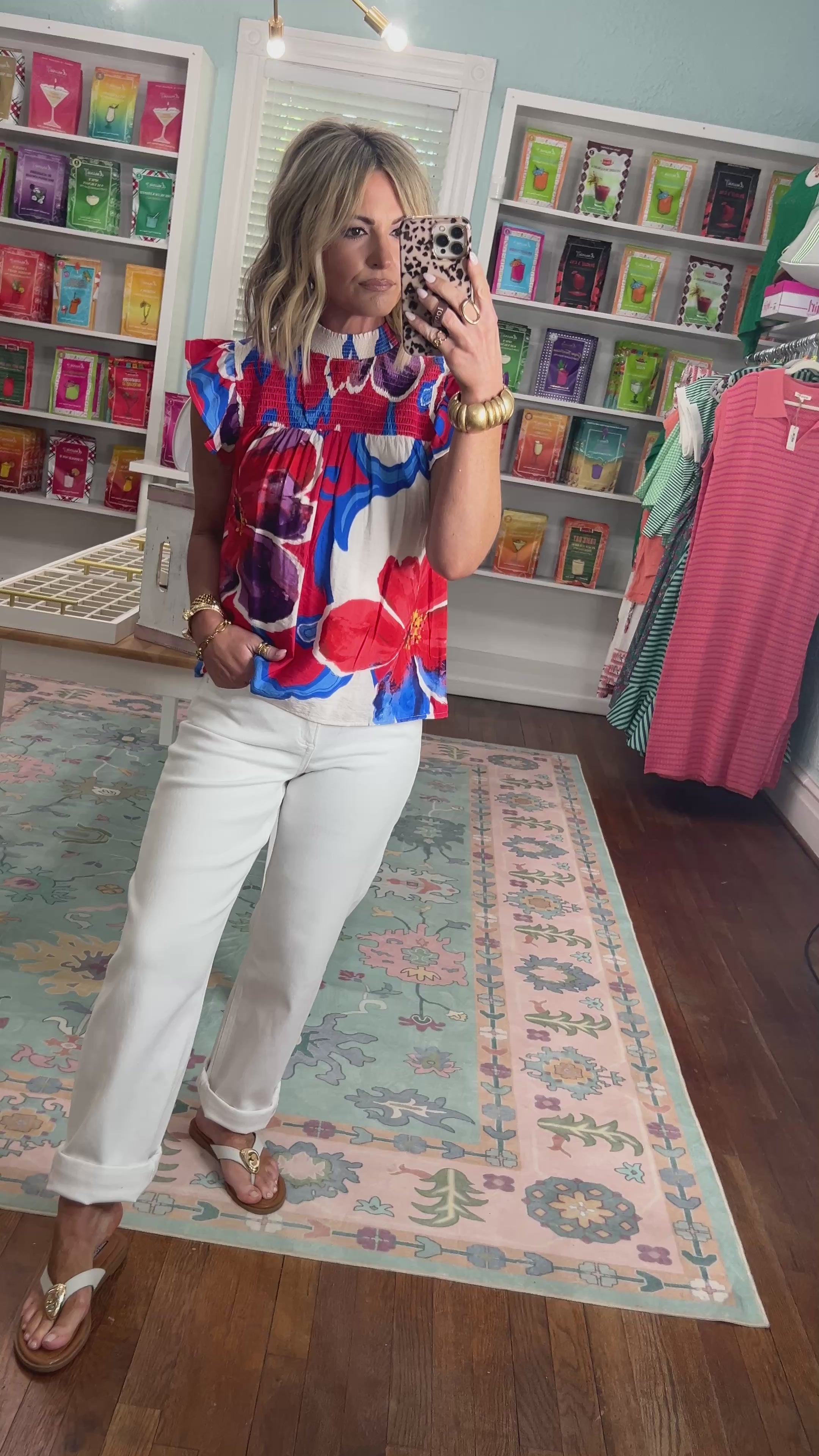 What a Vision Floral Print Top