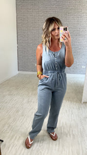 You're Worth It Denim Jumpsuit