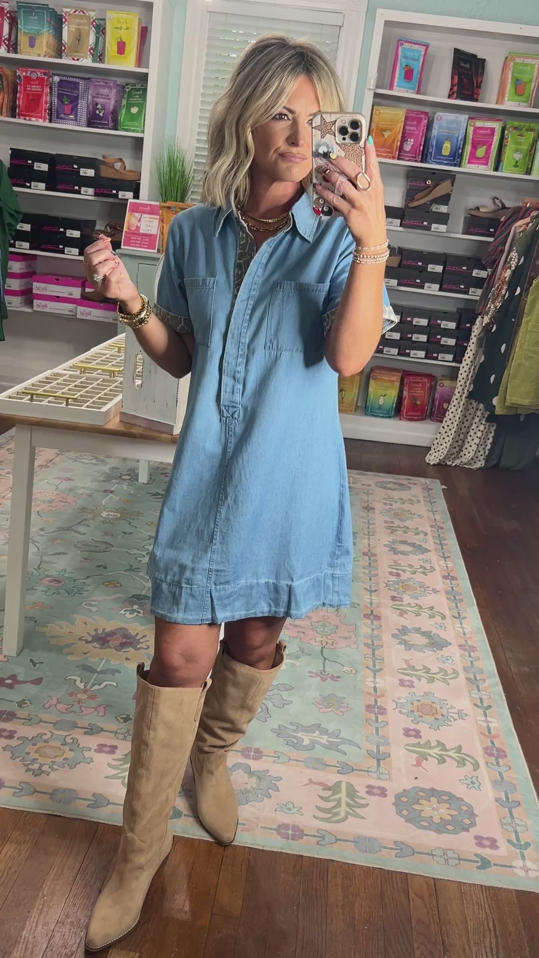 Worth a Second Denim Mini Dress