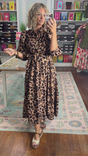 Made For More Midi Dress - Brown