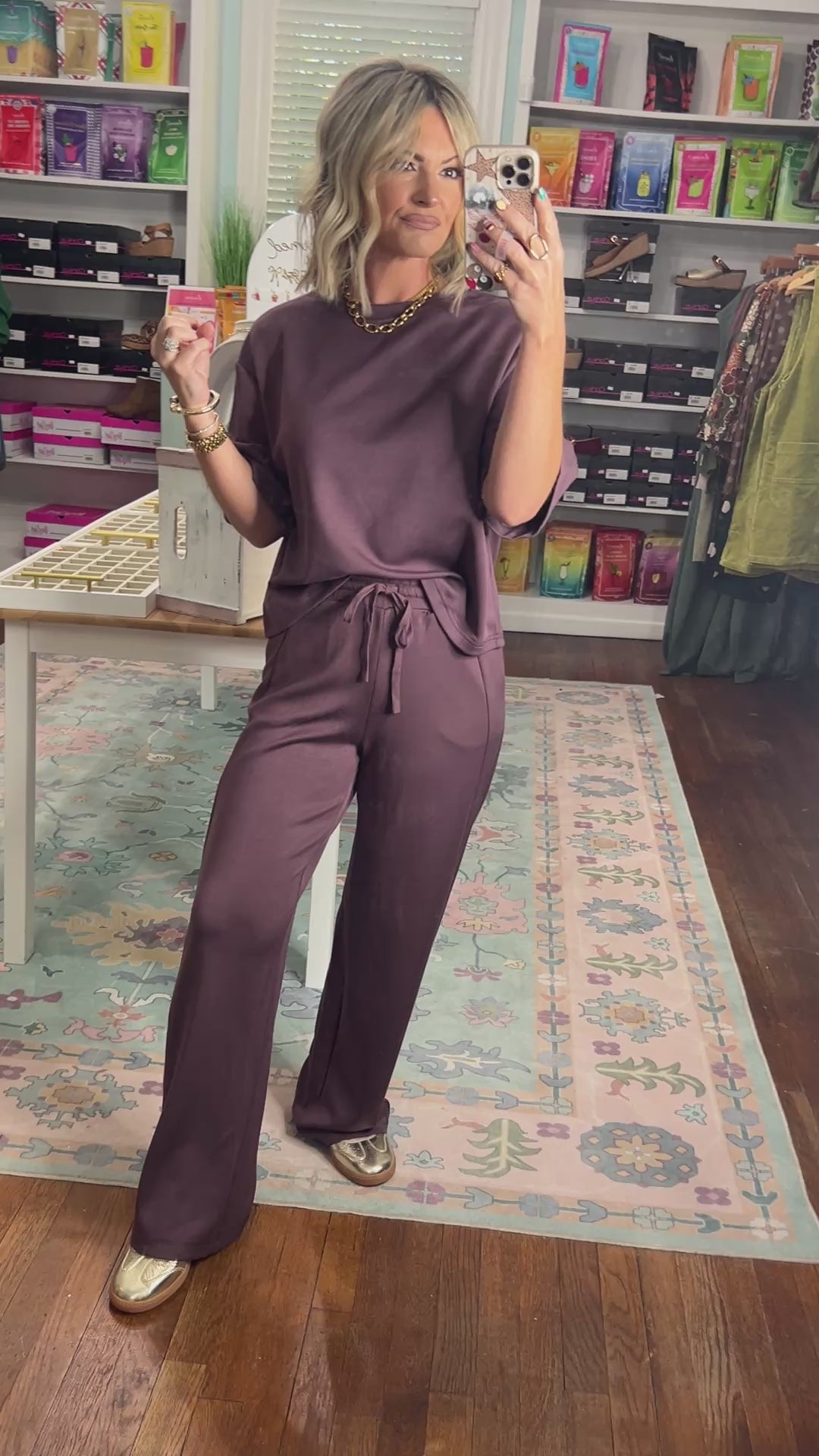 Good Sport Crew Neck Top - Cocoa