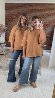 Made You Mine Knit Sweater - Caramel