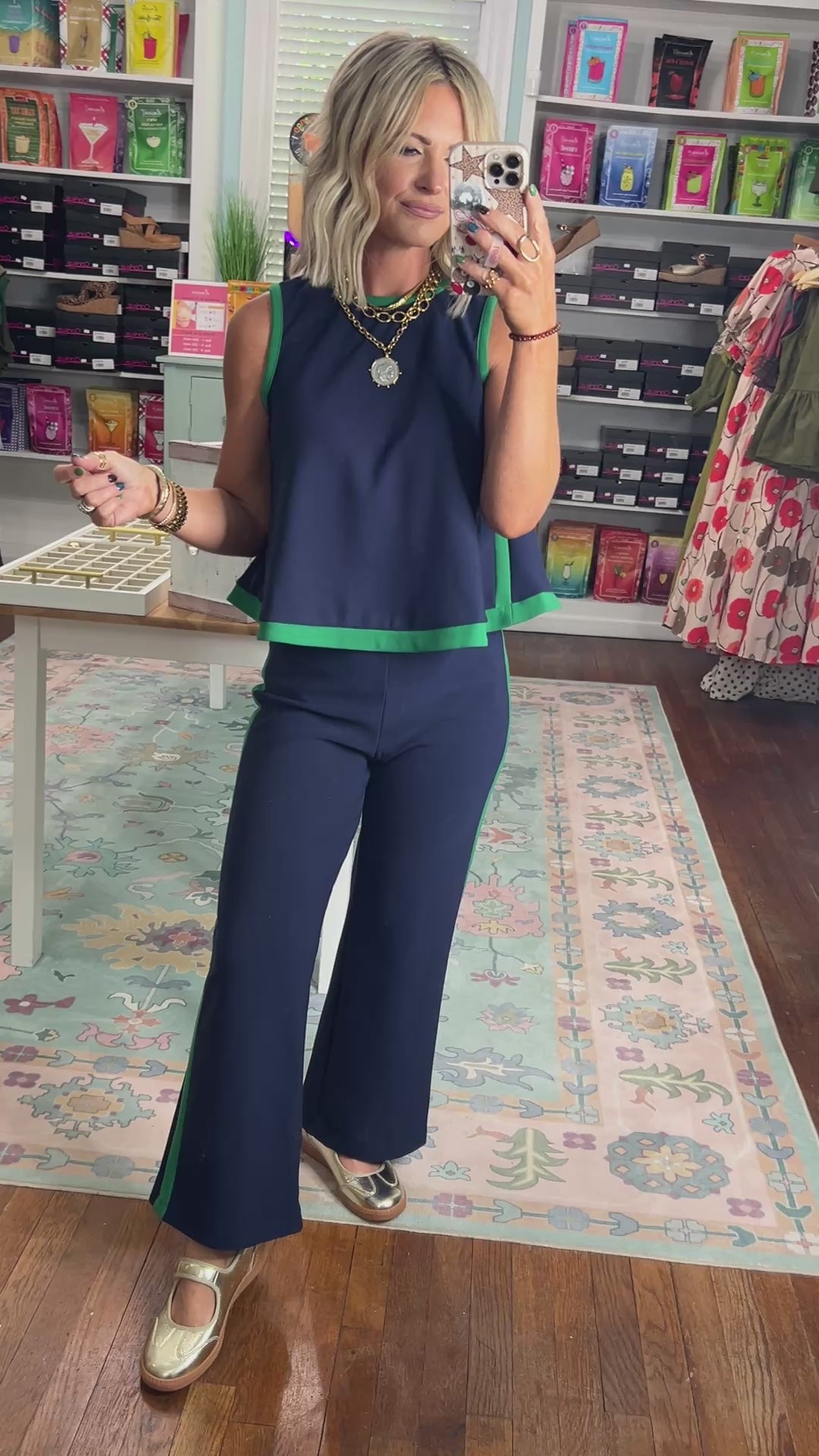 All About It Knit Swing TOP - Navy