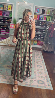 Autumn Affair Sleeveless Midi Dress