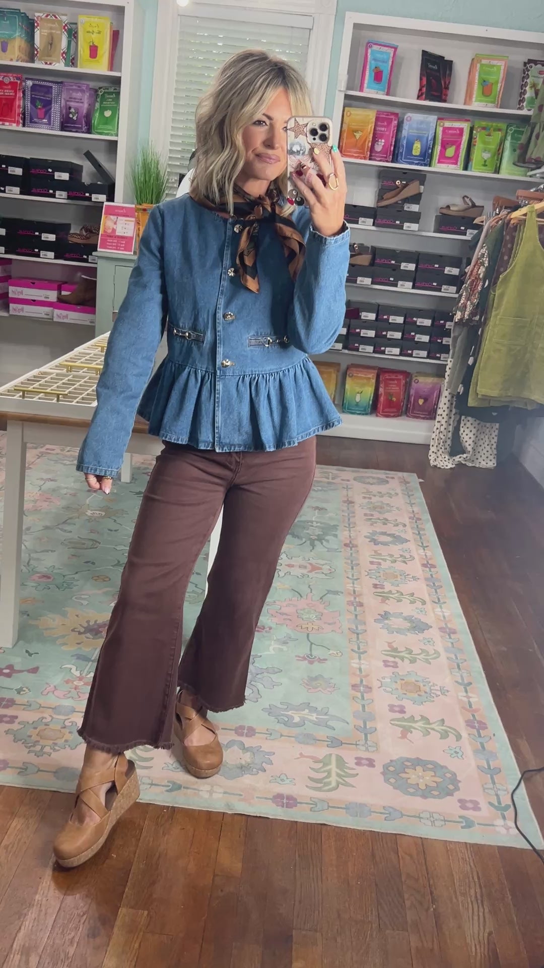 Denim Darling Peplum Top