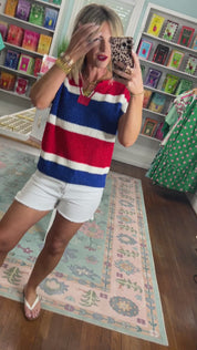 Weekend Flow Color Block Sweater Top