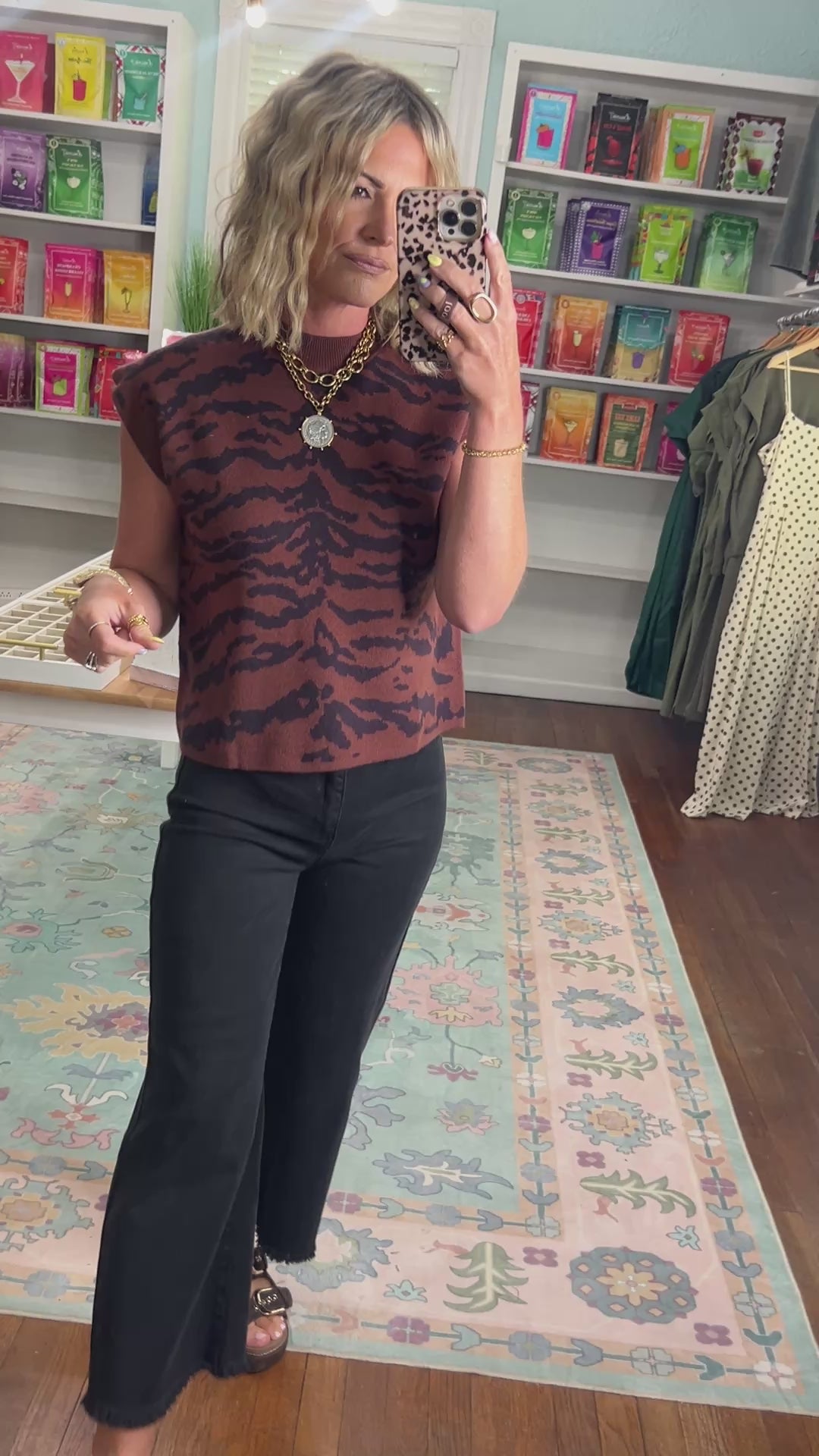 Wildly Confident Knit Sweater Vest - Brown