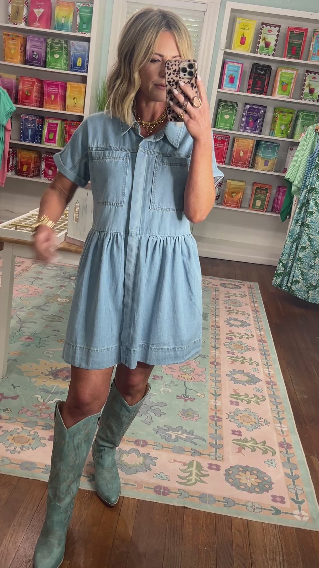 Easy Days Denim Mini Dress