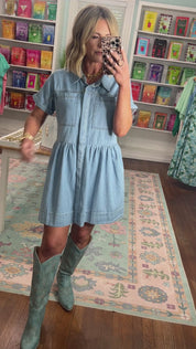 Easy Days Denim Mini Dress