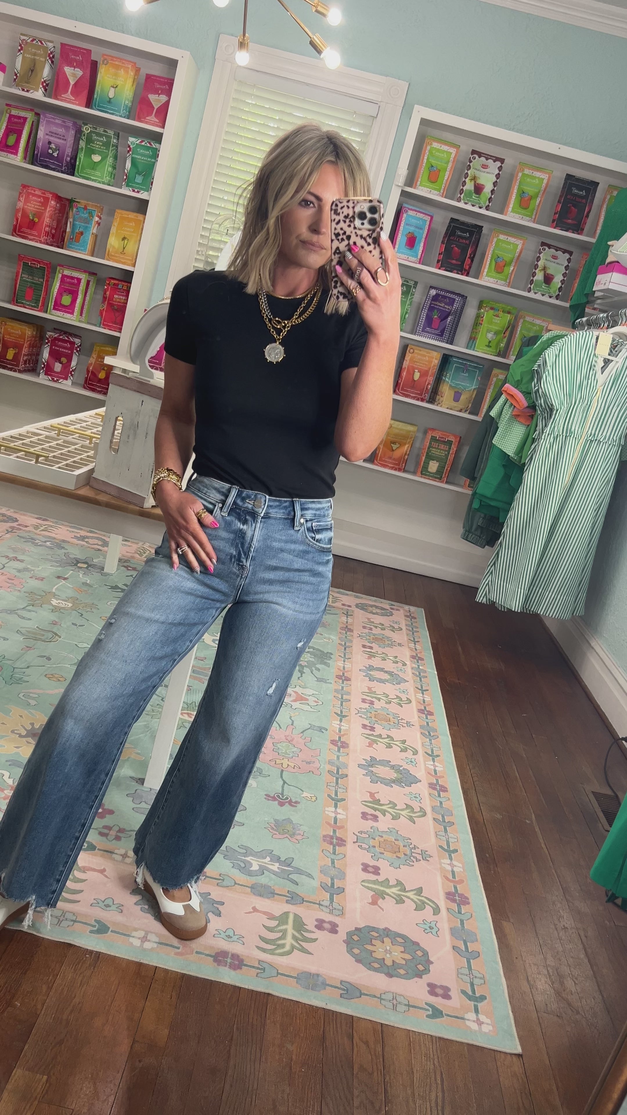 Risen | High Rise Crop Wide Jeans
