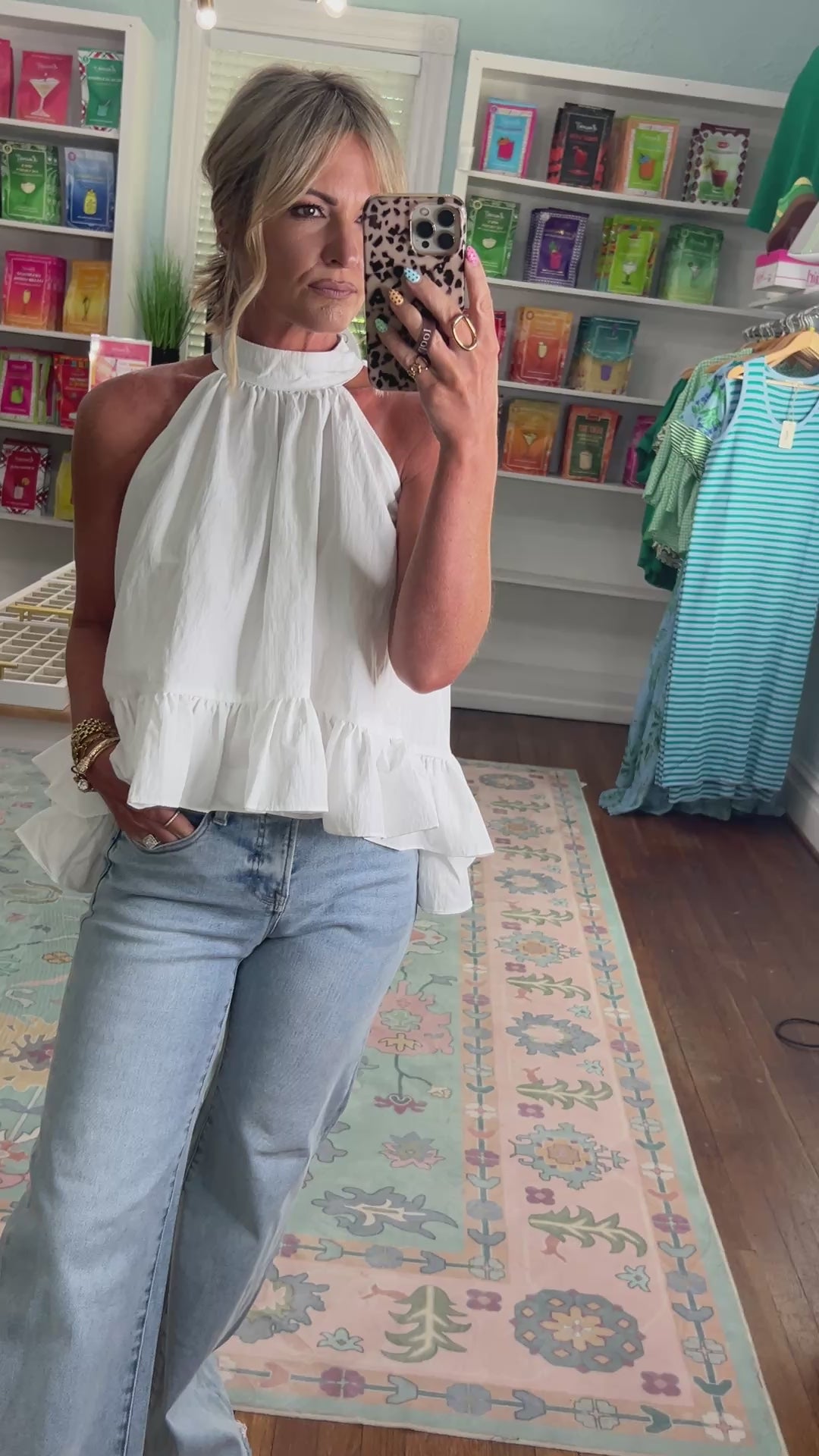 Flirt and Flow Ruffle Top - White